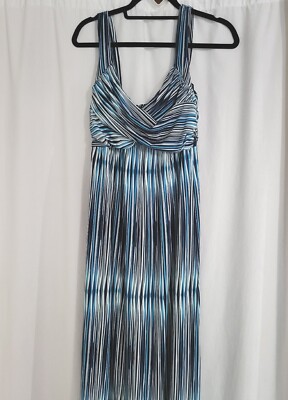 Max Studio Woman's Size Small Maxi Dress Tank Cross Over Chest Detail-image