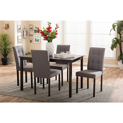 Baxton Studio Andrew Modern Dining Set Grey-image