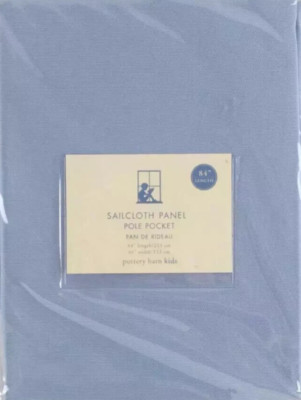 Pottery Barn Kids Sailcloth Panel Pole Pocket Curtain 84