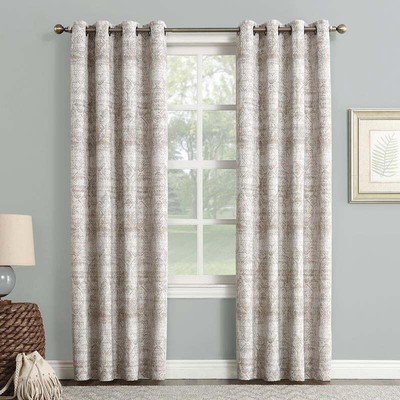 Sun Zero Modern Medallion Grommet Blackout Curtain Panel 50