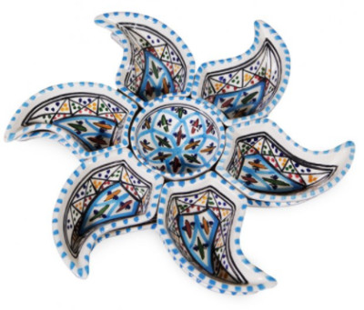 Star Dipping and Serving Set Turquoise Large-image