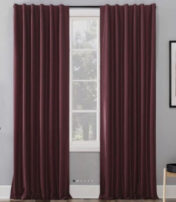 Sun Zero Evelina Faux Dupioni Silk Thermal Extreme 100% Blackout Curtain 50”x95”-image