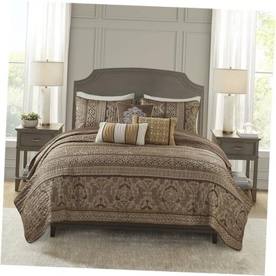  Quilt Traditional Damask Design All Season, Full/Queen(90