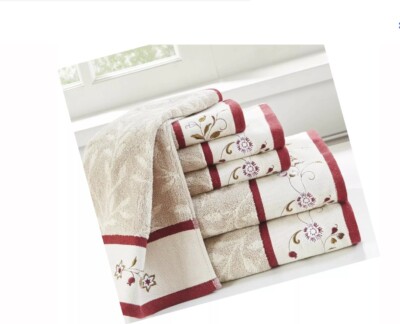 Madison Park Embroidered Cotton Jacquard 6 Piece Towel Set MP73-4968-image