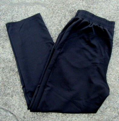  Men's Dip Black Athletic Basketball Performance Knit Pants 2 Pockets   L      -image