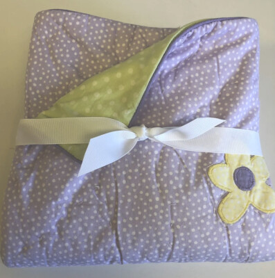 Pottery Barn Lindsey Lavender Floral Cotton Percale EURO Pillow Cover Sham~ 26