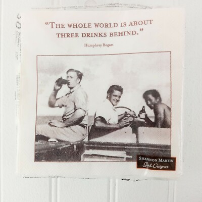 Shannon Miller Cocktail Beverage Napkins Humphrey Bogart Madison Park Greetings-image