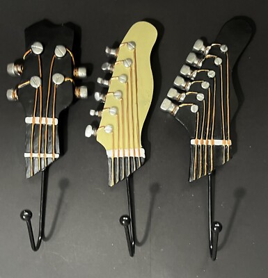 Lot Of 3 ICA Home Decor Guitar Wall Hooks Guitar Hooks GCG Studio-image
