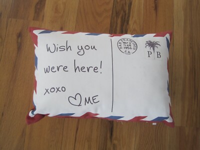 Pottery Barn Wish You Were Here Pillow 19