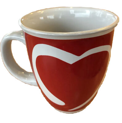 Studio 33 Red/White 8OZ Heart Coffee/Tea Mug-image