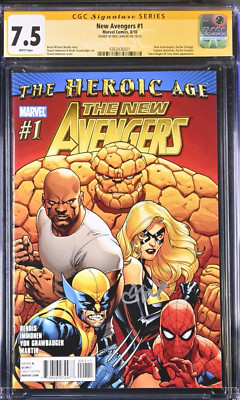 NEW AVENGERS #1 - 8/10 - CGC SIGNATURE SERIES - SIGNED BY BRIE LARSON CGC 9.2-image