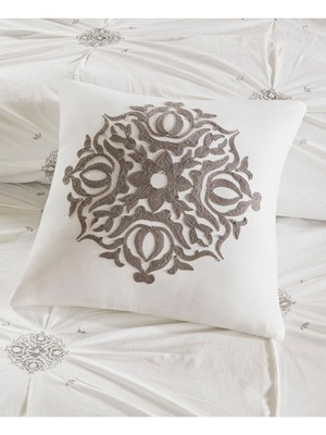 MADISON PARK White Patterned 16 x 16 in Decorative Pillow-image