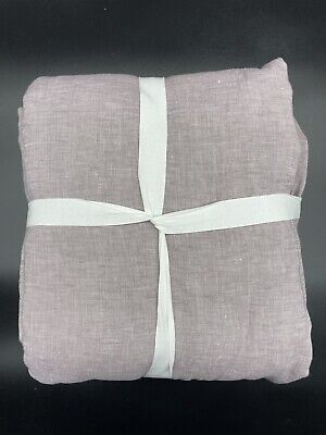 POTTERY BARN BELGIAN FLAX LINEN KING / CAL KING DUVET W/ 2 KING SHAMS NWT LAVEND-image