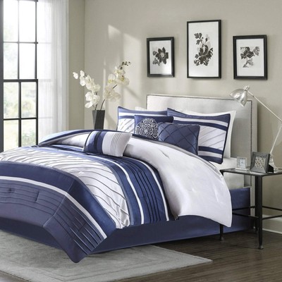 Madison Park Blaire Cozy Comforter Set-Luxurious Faux Silk Traditional Pieced De-image