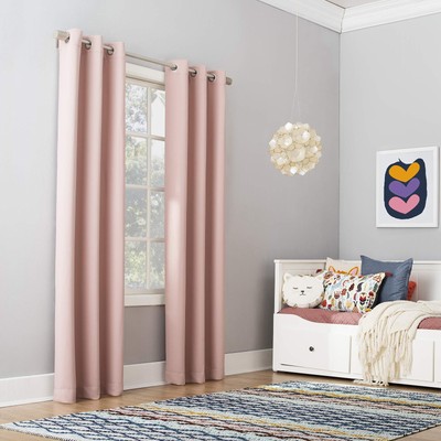 Riley Kids Bedroom Blackout Grommet Curtain Panel, 40