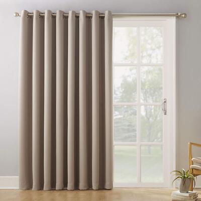 Sun Zero Easton Extra-Wide Blackout Grommet Sliding Patio Door Curtain Panel-image