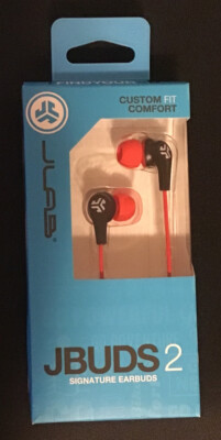 🔥JLAB Jbuds 2 Signature Earbuds Custom Fit Natural Comfort Ultimate Sound RED-image