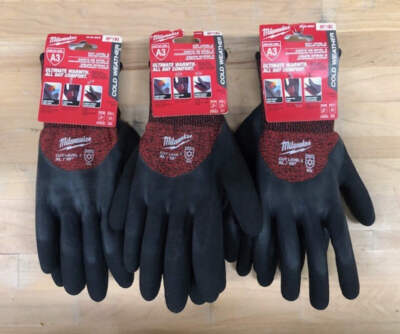 Milwaukee X-Large Red Latex Level 3 Cut Resistant Insulated Winter Dipped Gloves-image