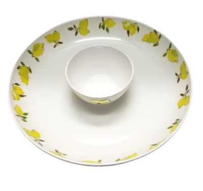 KATE SPADE LEMON Chip & Dip bowl 14