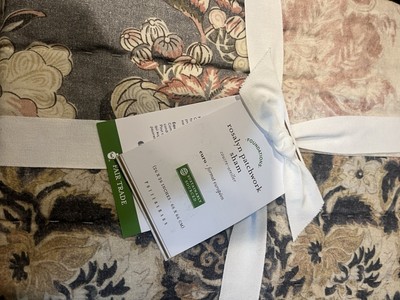 2 Pottery Barn Rosalyn Patchwork Quilted Cotton Shams euro New w tag-image