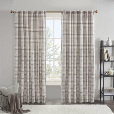 Anaheim Cabin Plaid Curtain Window, Thermal Insulated Fleece Lining, Living R...-image