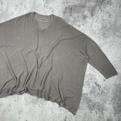 Rundholz DIP Women’s Cotton Tunic Dress Grey Lagenlook Black Label Oversized -image