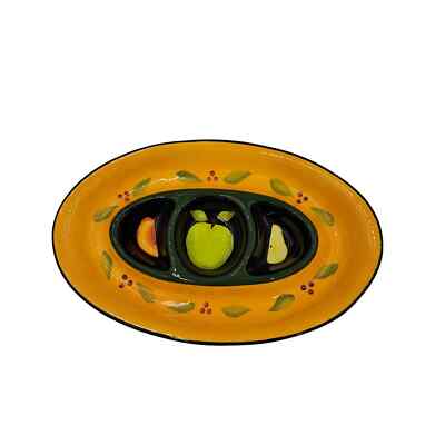 222 FIFTH BY JANE DAVIES FRUIT PASSION LARGE CHIP & DIP SERVING PLATTER-image