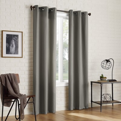 Thermal Insulated Grommet Curtain Panel Pair Drapes Home Decor 2Pack Gray40