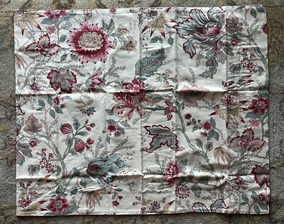 Pottery Barn Standard Pillow Sham MARIE Palampore Red Ivory Pink Blue Floral-image