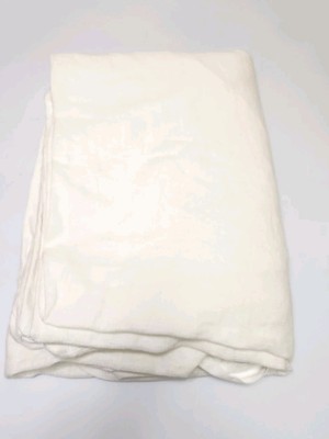 1 Pottery Barn SOLID WHITE European Flax Linen Waffle Duvet Cover KING-CAL/KING -image