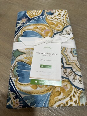 Pottery Barn Izzy Madallion sham King 36x20 Cotton-image