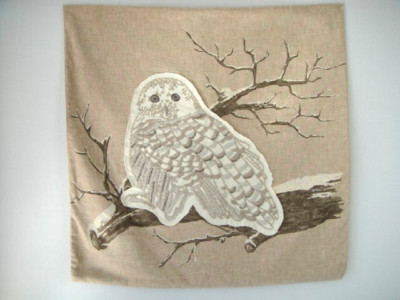 Pottery Barn One 24x24 Snowy Owl Square 100% Cotton Pillow Sham-image