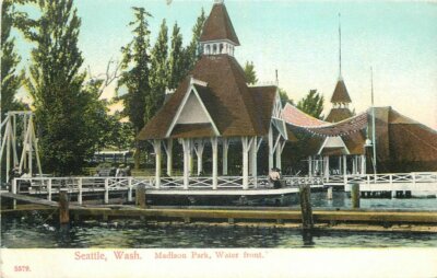 C-1910 Seattle Washington Madison Park Waterfront Postcard PCK Series 8029-image