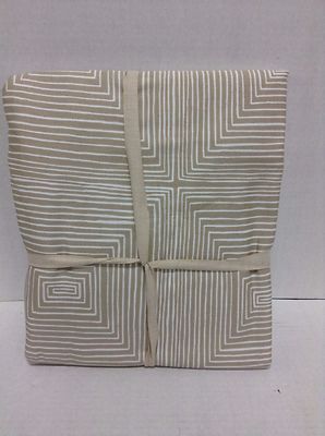 Pottery Barn West Elm Pyramid Sateen Cotton Bed Duvet Cover Full Queen FQ-image