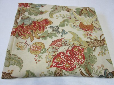 Pottery Barn Cotton Linen Floral Queen Duvet Cover-image