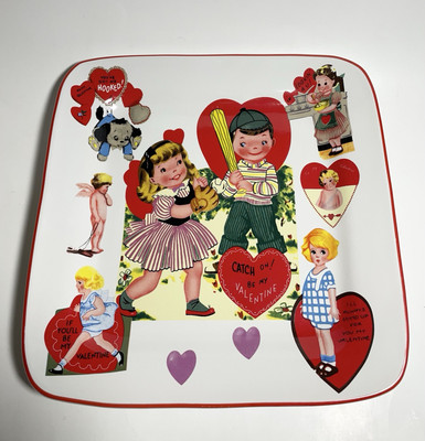 Vintage Rosanna Studios Valentine Plate Platter Serving Dish 11”-image