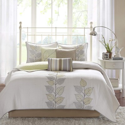 Madison Park Caelie Quilted 6-Pc. Quilt Set Size Full/Queen New-image