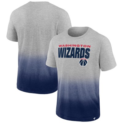 Men's Fanatics Heathered Gray/Navy Washington Wizards Board Crasher Dip-Dye-image