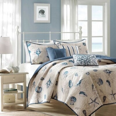 Madison Park Bayside 6 pcs Coverlet Set in Blue Full/Queen-image