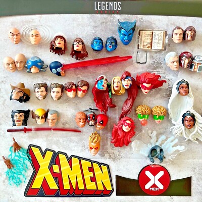 Marvel Legends X-men Deadpool Wolverine Cyclops Logan Magik Magneto head -UPICK!-image
