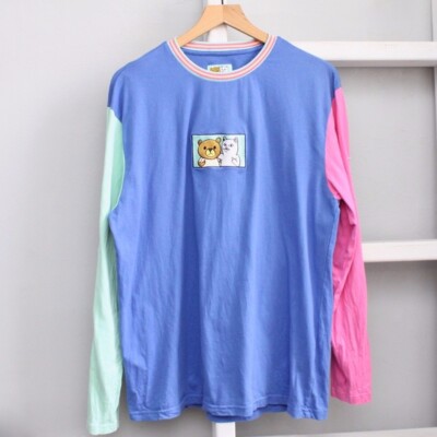 RIPNDIP Teddy Fresh T Shirt Adult Large Embroidered Multicolor Long Sleeve-image