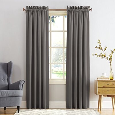 Energy Saving Rod Pocket Room Darkening Curtain Panel, 54