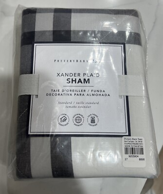 Pottery Barn Teen Dorm Xander Plaid - Standard Sham  - NEW IN PACKAGE-image