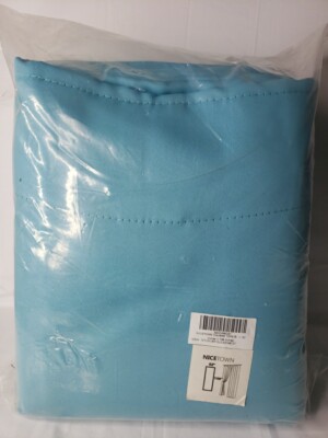 Nicetown 100% Light Blue Blackout Curtains with Thermal Insulated 52×108-image