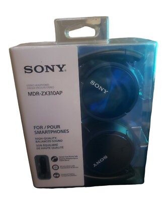 Sony GENUINE Headphones MDR-ZX310AP With Mic and Volume *NEW*-image