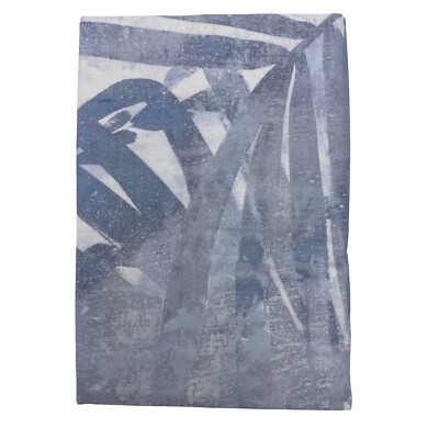 Pottery Barn Blue Layla Palm Organic Percale Standard Sham Blue Print-image