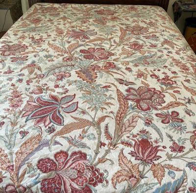 Pottery Barn Deidre Palampore Duvet Cover Red King 2 Standard Sham Floral Rare🦩-image