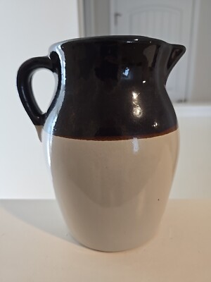 Antique Large Dipped Stoneware Pitchher-image