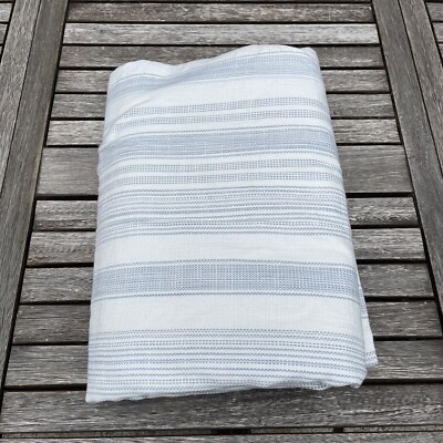 Pottery Barn Hawthorn Striped Duvet Cover Full/Queen Chambray Marks Read-image