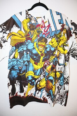X-Men AOP Shirt MARVEL CYCLOPS GAMBIT WOLVERINE GAMBIT ROGUE XL-image